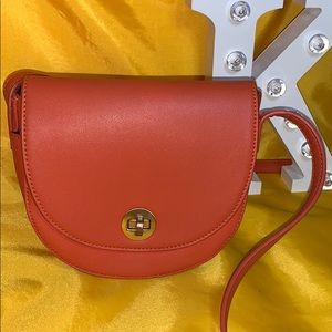 Orange cross body adjustable bag